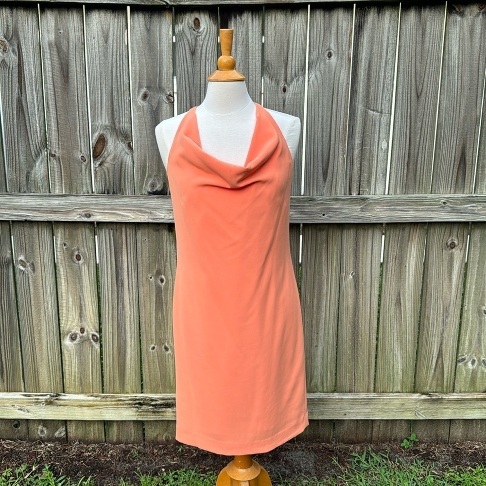 W by Worth orange cowl neck dress, size 4